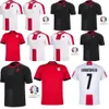 Georgia Soccer Jersey Ghakvetadze Nouveau 2025 Géorgie National Team 24 25 Kit de chair de football Ret Home Red Away White Men's Uniforme Kvaratskhelia