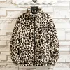 Vestes pour hommes automne veste léopard douce à swets à soupe de fermeture à capuche à capuche moteur de mode causale des vêtements d'extérieur