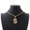 2022 Hot Sale Hip Hop Rap 925 Sterling Silver Gold Dollar Pingled Chain Chain Chain Diamond Gemstone Pingente