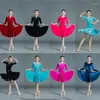 Стадия носить 6 цветов девочки латиновые танцевальные соревнования по костюме