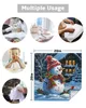 Christmas Snowman Bird Berry House Table Napkins Tissu Ensemble Mandkerchief Mariage Paremat Placemat Banquet de vacances Tineaux de thé