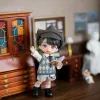 OB11 Doll Clothes Diamond Grid Style Vest Gest Set Doll Student Uniform Doll Hat pour OB11, OBITSU11, Molly, 1/12 BJD Doll