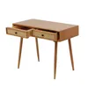 1: 6 Dollhouse miniaturowy drewniany stół biurkowy stół solidny stół podwójna szuflada szafka