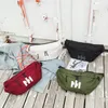 Large Capacity Women Waist Bag Canvas Big Fanny Pack Luminous Unisex Belt Bag Hip Hop Crossbody Chest Bags Fashion Banana Purse 240411