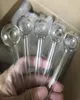 4inch 1PCS Pyrex Glass Oil Burner Pipe Clear Color Quality Oil Burning Pipes Transparent Great Tube Tubes Nail Tips7640326