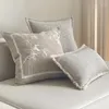 Pillow Cream Style Pillows Chinese Bamboo Embroidery Case 50x50 Decorative Cover For Sofa Living Room Home Decorations