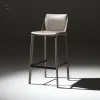 Chaises de bar en cuir de selle de luxe nordique meubles de bar de créateur moderne maison arrière chaise haute chaise salon tabourets de bar de loisirs