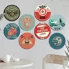 Motorcycle Round Plaques Vintage Metal Tin Signs Speed Racing Biker Culture Metal Plate Retro Wall Decor Moto Club Garage