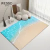 3D -Teppich -Meereswellen Großes modernes Wohnzimmer Teppich Marine Stil Schlafzimmer Teppich Cotenziale Couchtisch Matte Badezimmer Matte