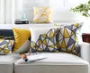 Pillow Colour Geometric Polygons Covers Triangles Rhombus Stripe Rug Pattern Cover Sofa Chair Linen Cotton Case