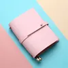 Soft Pu Leather Notebook Style Passeport Couleur Créative Creative Fresh Loose-feuille Blocage de papeterie Étudiant