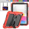 Zware kinderen siliconen pc hybride pantser cover voor iPad 7 8e 9e 10.2 10e gen lucht 10.9 Mini 4 5 6 9.7 Pro 11 inch tablet case