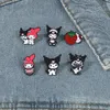 Ragazza infantile dolce melodia kuromi gatti smalto pin simpatico film anime giochi di gambi duri a smalto raccolta bacino da backpack backpack backpack backpack backpack battini