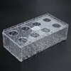 Water Ripple/Stone Grain Clear Acrylic Flower Vase Flower Organizer Flower Bouquet Storage Supplies for Wedding Birthday Holiday