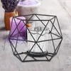 Candele 3D Porta geometrica Coppa di vetro Cangoli in metallo Tealight Cangoli per centrotavola da tavolo da matrimonio