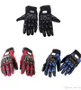 Motorcykel racinghandskar Motorcykelmän Ny racingcykelcykel MTB Cykling Full Finger Protective Gloves Black Red Blue H8638Z8725139