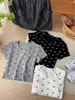 Women's T Shirts Fashion Sweet Bow Short-sleeved T-shirt Women Tops Summer Korean Retro Simple Spice Girl Shoulder Slim Cute Female