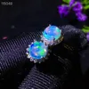 Stud oorbellen verloving cadeau luxe opaal Natural and Real Earring 925 Sterling zilveren fijne sieraden opalearring