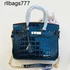 Bk Designer Leather Bags Handmade Bag Patent Crocodile Pattern Highgloss Portable Singleshoulder Diagonal Chain