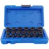 13 Piece Nut Extractor Socket Impact Bolt Nut Screw Remover Tool Set Socket Wrench Tool box