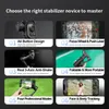 Aochuan Stabilizzatore gimbal a 3 assi per smartphone con luce di riempimento per iPhone Android Face Tracking Tiktok Vlog Smart XE