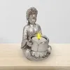 Résine Tealight Candlers Bouddha Statue Statue Candle Pilier Cougies
