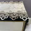 JOMDID OVAL LAAT TAFEL RUNNER Borduurde tv -kast Tafelkleed Lace Pendant Tasel Dressoir Tafel Vlag Dust Cover Home Decor