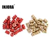 Injora 20pcs Alluminio Shock Ottone Shock Sfaloni articolari con O-ring per O-ring per 1/24 Crawler Crawler Assial SCX24 Upgrade