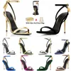 PALICE POINTY SANDAL NAKED TOE FACE FEMMES Talons Chaussures Designer Sangle Bouetche à talons hauts Black Gold Silver Flesh Chalk Craie en cuir Sandales Stiletto