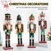 Konst och hantverk 30 cm julnötknäppare Soldat Doll Trä Vintae Puppet Creative Handicrafts Ift Chile Decorations Home Ornament L49