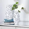 Vases 14" 11"H Floral Handmade Daisy Cut Out White Ceramic Vase Set Of 2 Nordic Home Decor