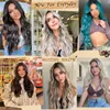 Highlight Wig Human Hair 26 Inch Body Small Lace wig with long curly hair with large waves in gradual change fast delivery