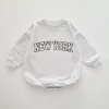 One-Pieces 2024 Baby Raiper INS 012M NOUVEAU-BAND BABY GARD GIRL RAIPER MIGNE NEW YORK Lettre à manches longues