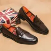 Casual Shoes Men Dress Loafers Brown Square Toe Slip-On Business Wedding Mens Handmade