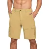 Men's Shorts Mens Cargo Half Pants Flat Front Short Casual Multi Pockets Chino Fitness Sports M-XL