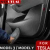 Navutual för Tesla Model Y 2020 - 2023 Bildörrhandsklåda under instrumentpanelen Anti Kick Pad Side Edge Film Protector Stickers