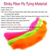 Bimoo 2Packs Crimped kinky Fiber Long Shimmer Synthetic Hair Saltwater Streamer Bait Fish Fly Tying Material Bucktail Jig Lures