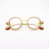Óculos de sol Quadros sofisticados metal vintage colorido com vidro óptico de forma redonda de acate lente de moldura de óculos Lens Prescritpion Style 76879