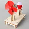 Generatore di vento in legno fai -da -te Modello per bambini giocattolo per bambini kit di fisica tecnologica divertente giocattoli per bambini che imparano giocattolo