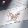 Pendant Necklaces Arrival Romantic Style Women Girls Fashion Jewelry Gifts 925 Sterling Silver Butterfly Birthday Party Necklace