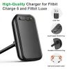 2Pack 100cm/50cm USB Charger For Fitbit Charge 5 Charging Cable For Fitbit Luxe USB Charging Charger Dock With Reset Function