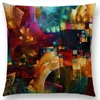 Pillow Gorgeous Abstract Art Painting Mysterious Vortex Geometry Color Retro Floral Beautiful Cover Sofa Throw Case