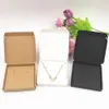Smyckelådor 50 uppsättningar av smycken Displaypapperslådor som används för att bära hängsmycken/örhängen/halsband bröllop smyckesuppsättningar presentförpackningslådor 6 * 6 * 1 cm