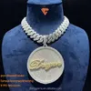 2024 Colliers de lettres hip hop personnalisés Rose Gold plaqué 925 Chaîne en argent sterling entièrement glacé VVS Moisanite Diamond Pendant