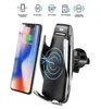 S5 Wireless Car Charger Automatisk klämma för iPhone Android Air Vent Phone Holder 360 graders rotation 10W Fast Charging4076642