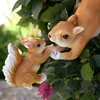 Garden Decorations Squirrel Statues Hanging Baby Parent Ornament Resin Figurine Indoor Outdoor Animal