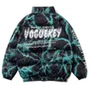 Cashew Flowers Printing Mens Down Jackets Casual High Quality Parkas Hip Hop Double-sided Wear Winter 2023 Coats Men's Clothing