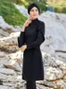 Copertura completa Black Burkini Conservative Swimsuit Muslim Womens Solid Colore Sleeve lunghe Cappelli da bagno Bruffer