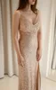 Party Dresses FATAPAESE Sequin Prom Dress With V Neckline Back Tassel Tie Belt Stretch Lace Gown Strappy Laces Up A High Slit Evenin