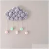 Mats Migne Hairball Home Hanging Ornaments Cloud Baby Bedroom Decoration Kids Room Decor Decor Pchaits Props liber Set 240325 Drop livrer otl4j